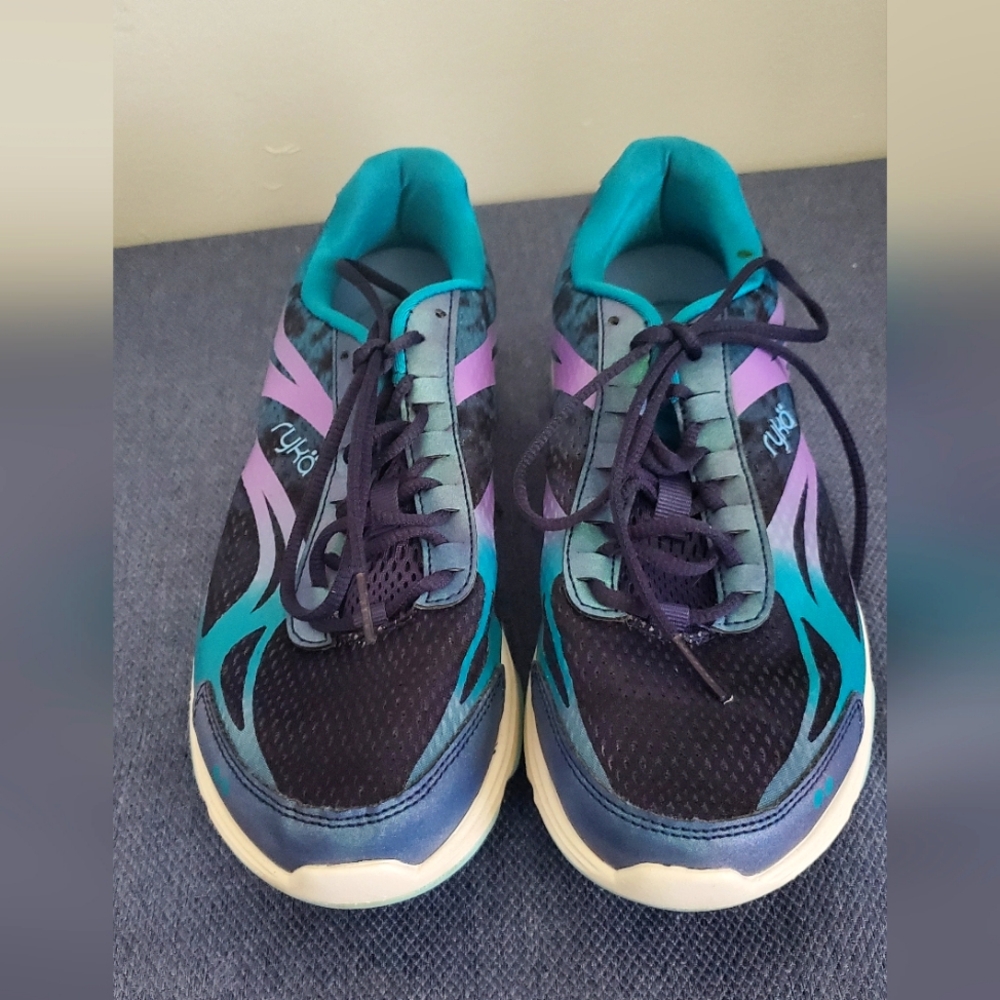 Ryka Womens Devotion Plus 2 Walking Shoes Blue Dark Blue Sneakers Size 8.5 M